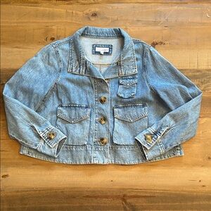LOFT Women's Utility Denim Blue Jean Jacket